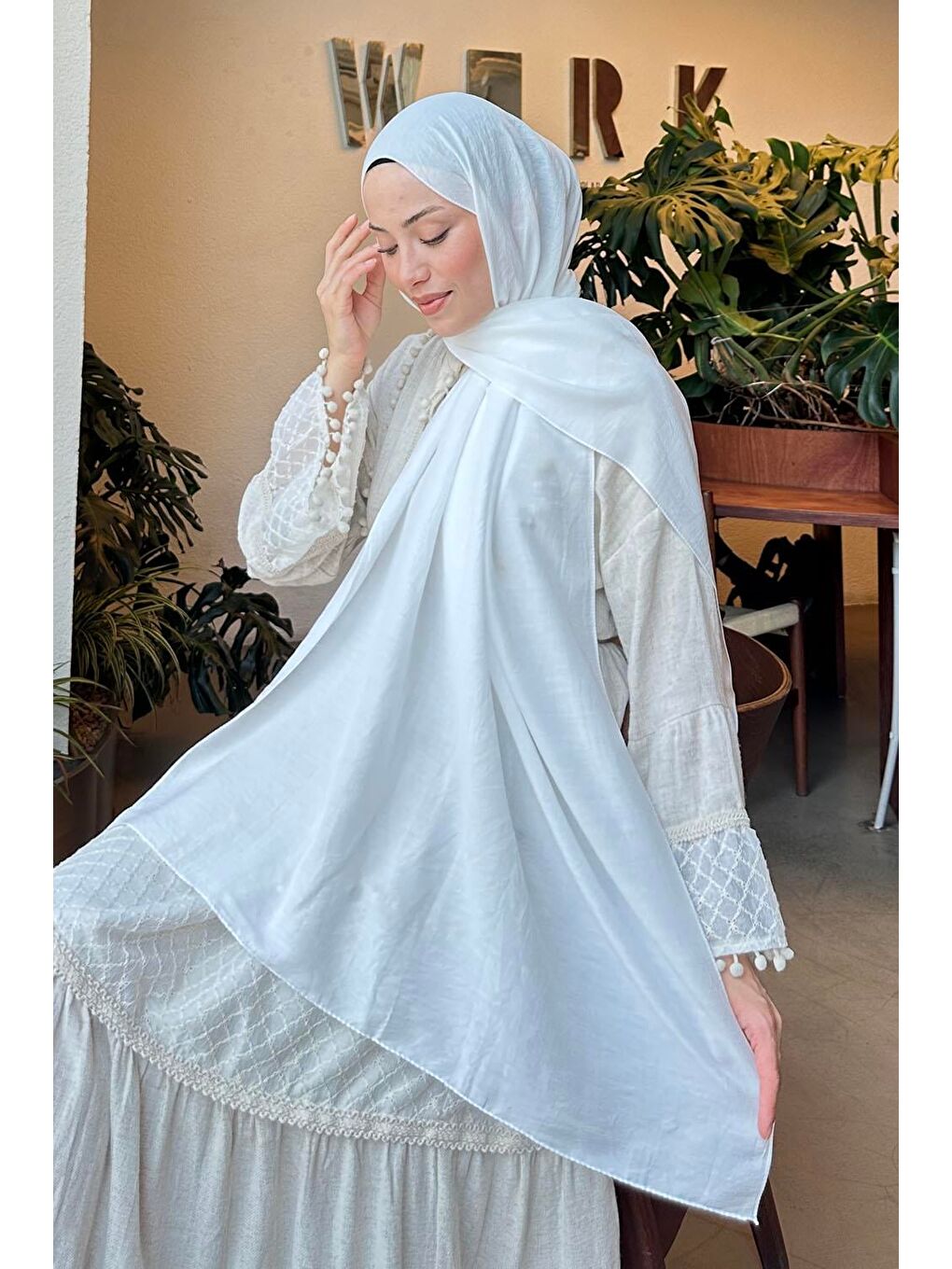 Comfort Pamuk Şal Kırık Beyaz-3