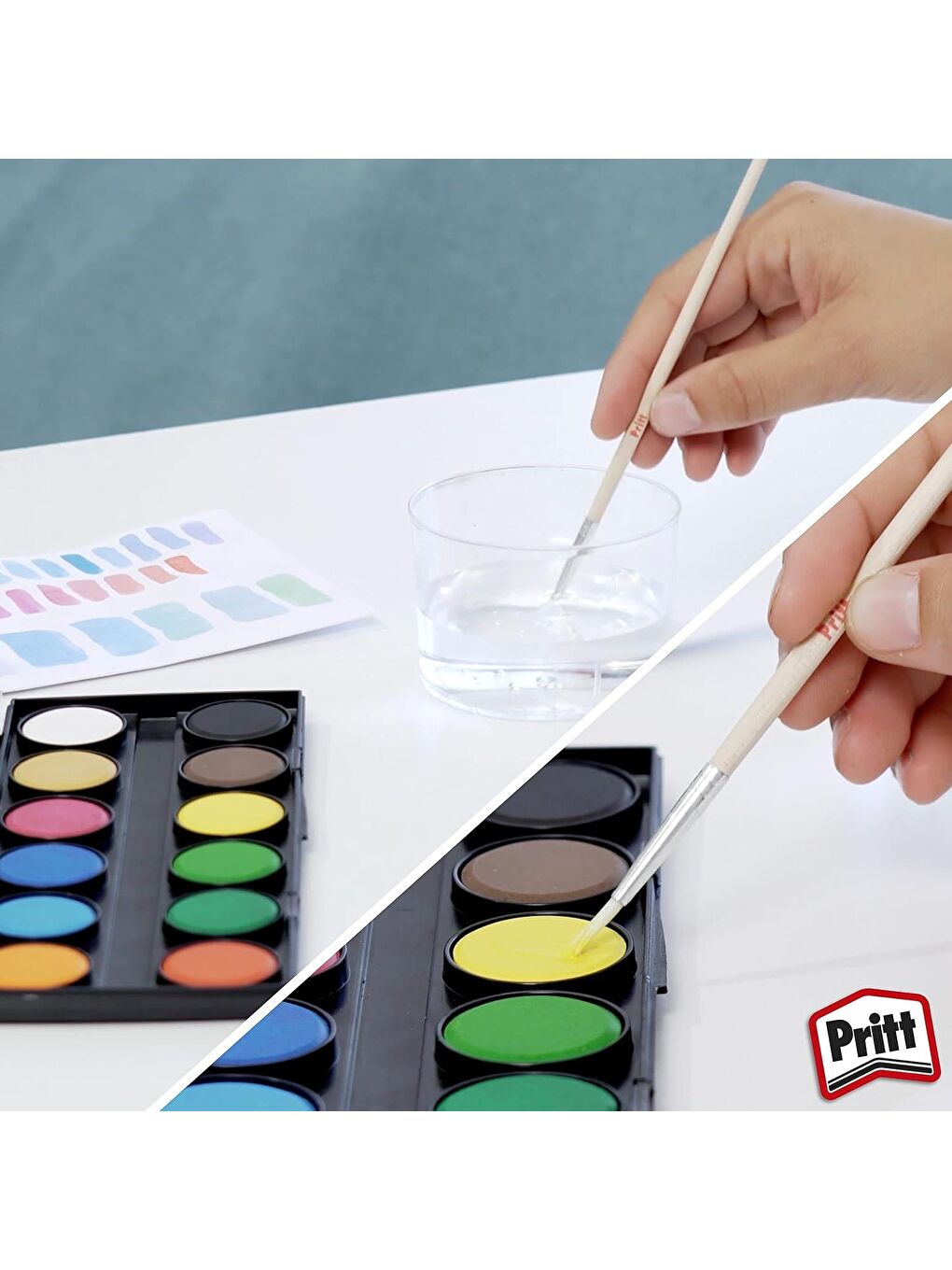 Sulu Boya 28 mm Büyük Boy 12 Renk (1047948)-2