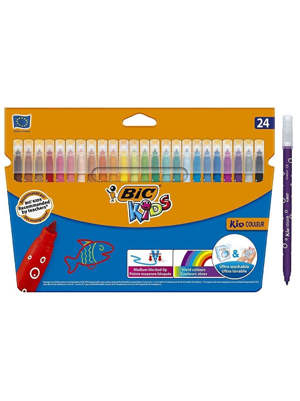 Bic Karışık Asorti Kids Kuru Boya 24 Lü +Pastel Boya 24 Lü+Keçeli Kalem 24 Lü - 1