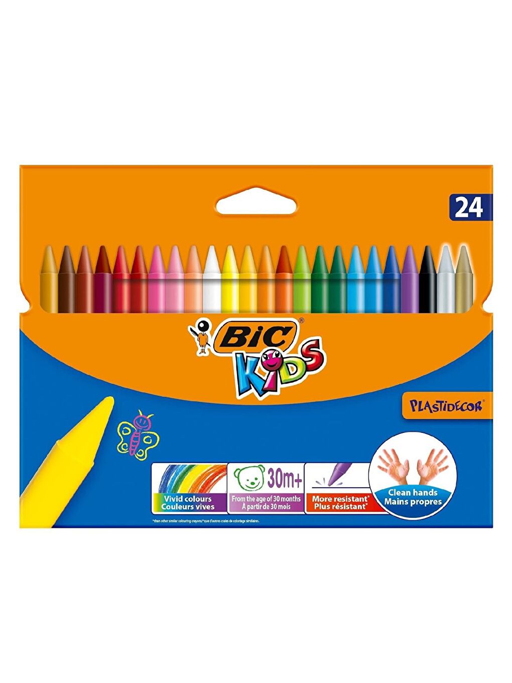 Bic Karışık Asorti Kids Kuru Boya 24 Lü +Pastel Boya 24 Lü+Keçeli Kalem 24 Lü - 2