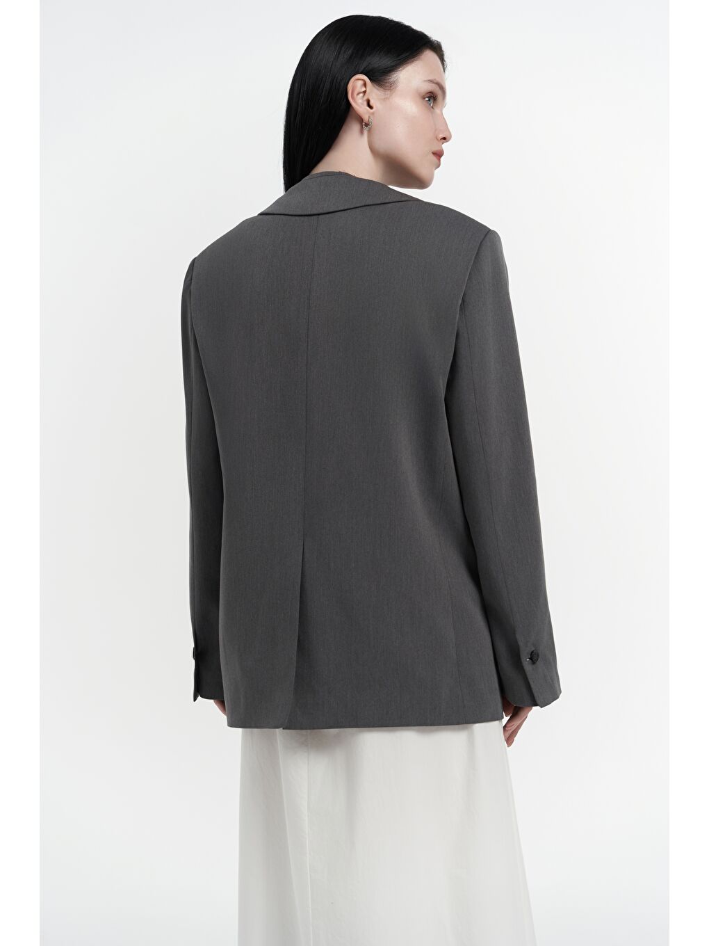 Volda Yaka Detay Antrasit Blazer-4