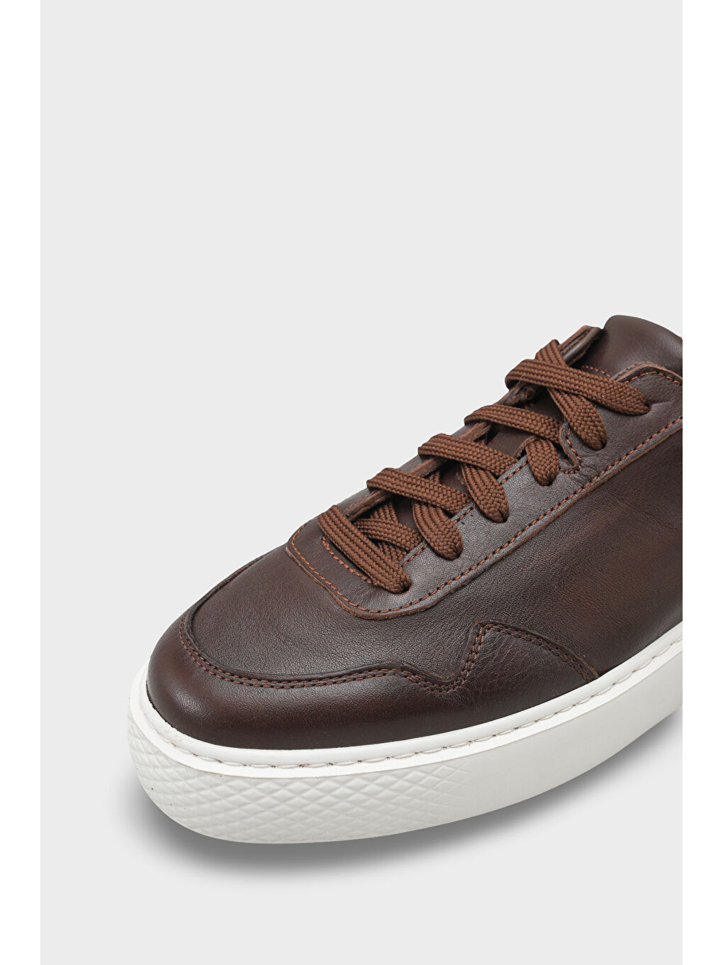 Kahverengi Rutter Hakiki Deri Erkek Günlük Spor Ayakkabı Sneaker-2