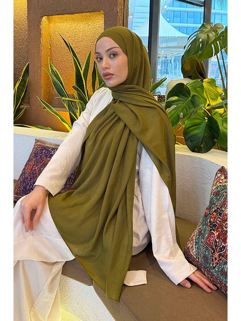 Comfort Pamuk Şal Soft Yeşil