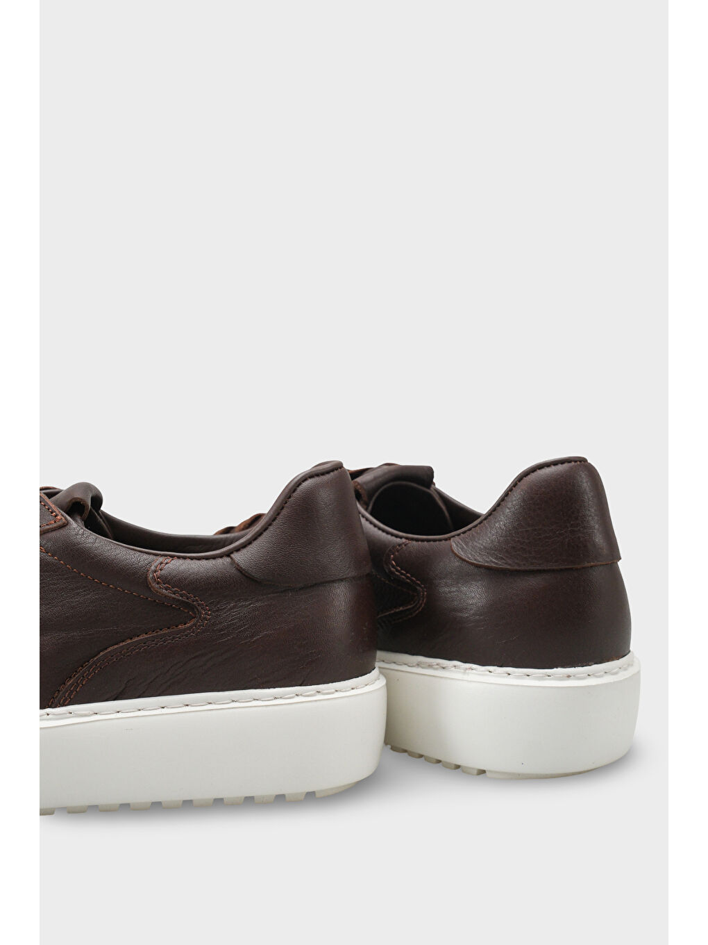 Kahverengi Rutter Hakiki Deri Erkek Günlük Spor Ayakkabı Sneaker-3