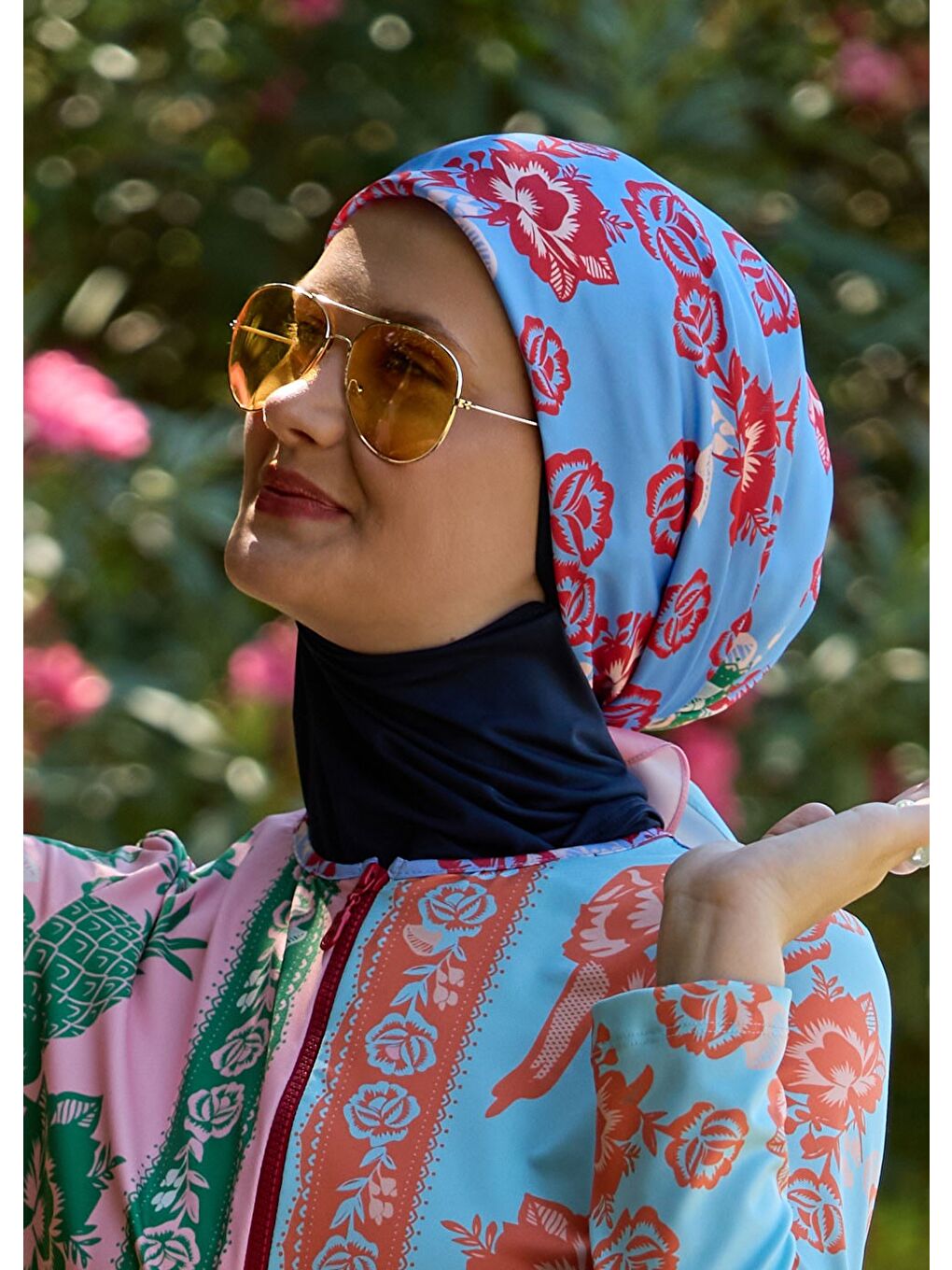 Karışık Üçgen Eşarp - 14-1