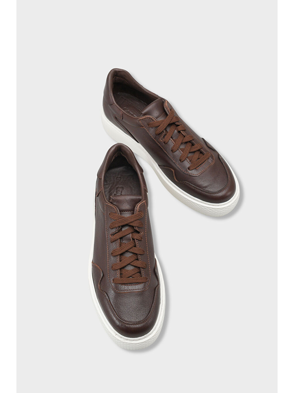 Kahverengi Rutter Hakiki Deri Erkek Günlük Spor Ayakkabı Sneaker-5