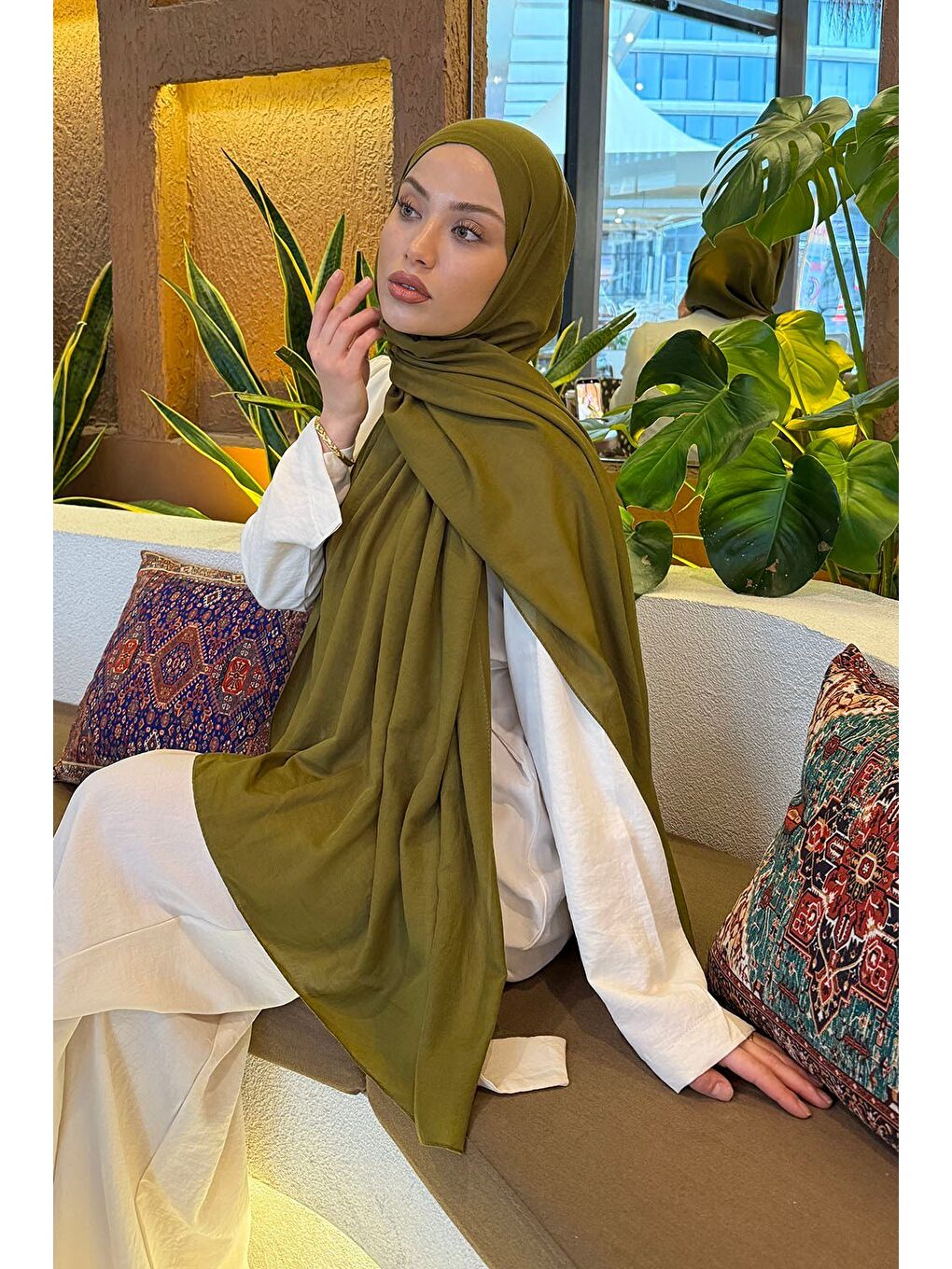 Comfort Pamuk Şal Soft Yeşil-2