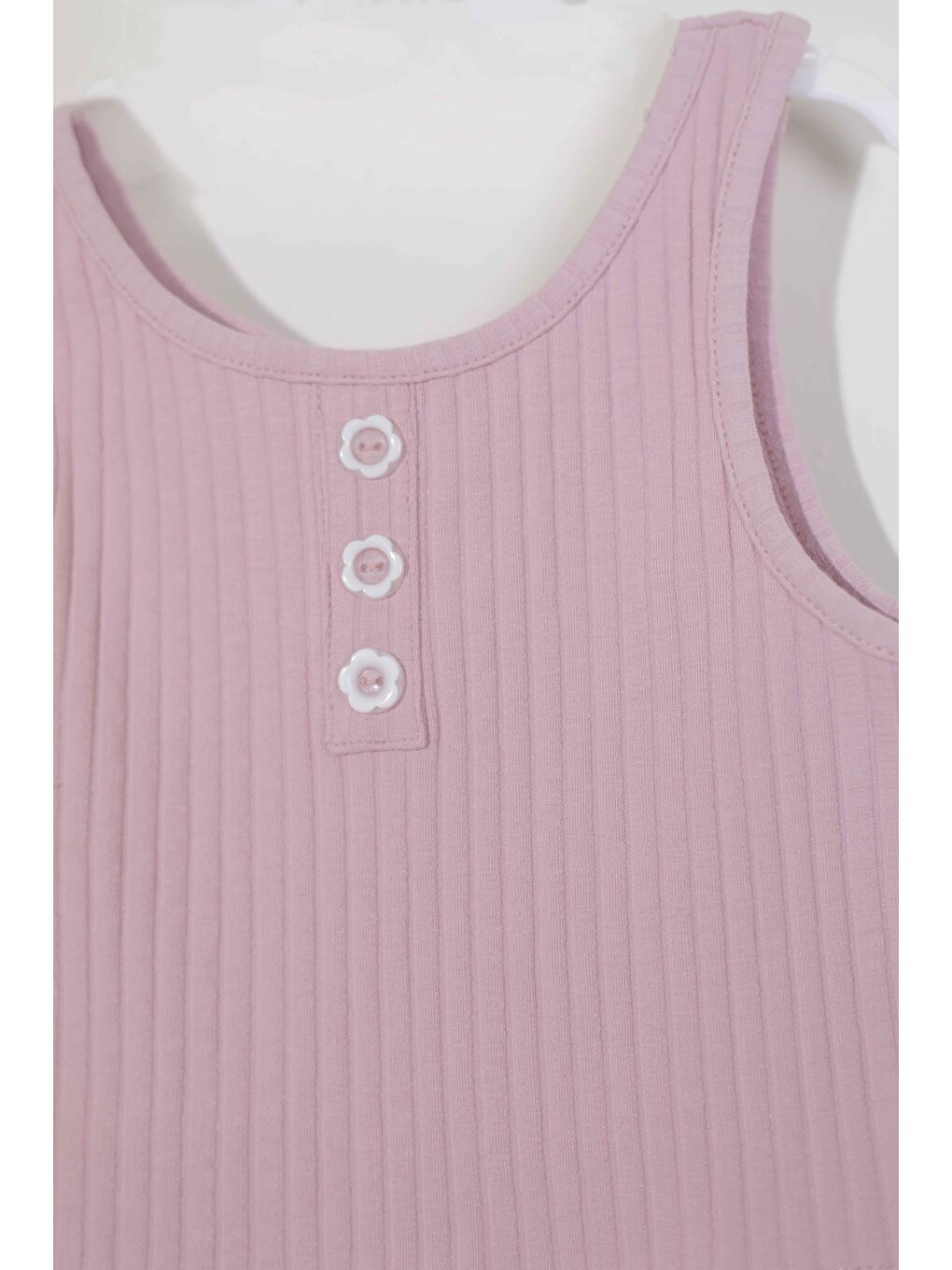 Pembe Kız Çocuk Önden Düğmeli İkili Takım (2-3 Yaş 7-8 Yaş)-2