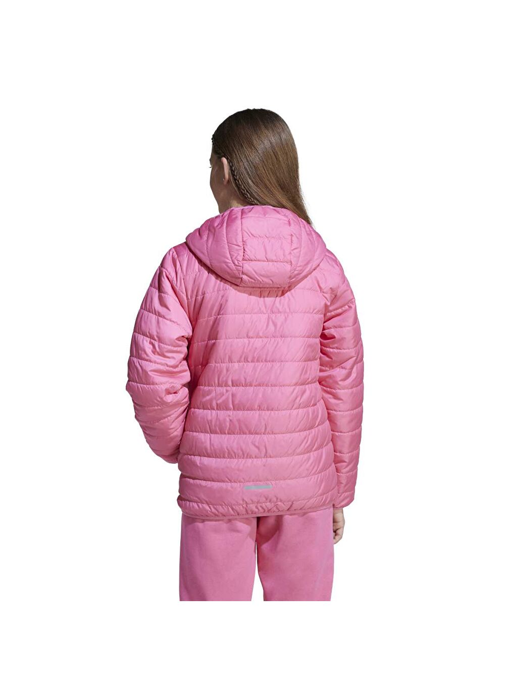 Essentials Light Padded Çocuk Pembe Kapüşonlu Mont-1