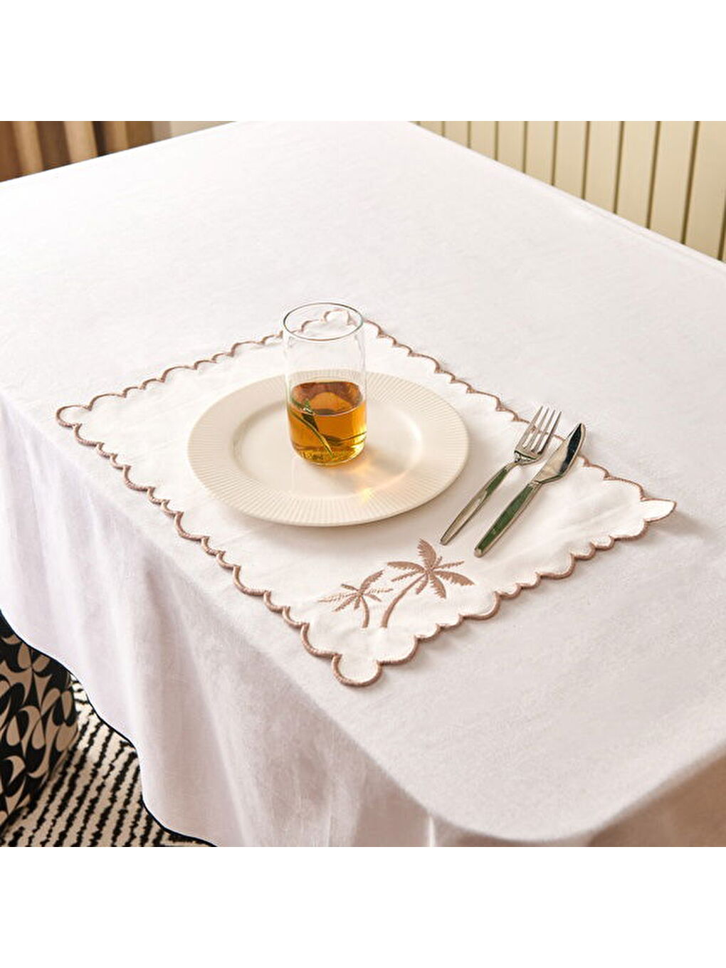 Soft Palm Amerikan Servis - Beyaz - 30x50 cm-5