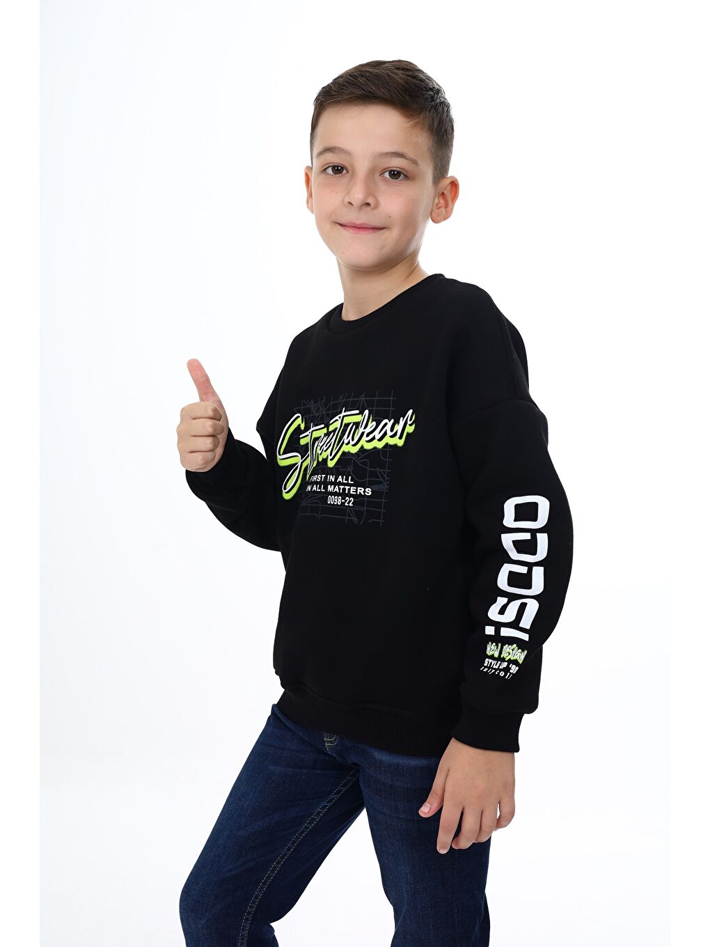 Toontoykids Siyah Erkek Çocuk Baskılı Sweatshirt - 2