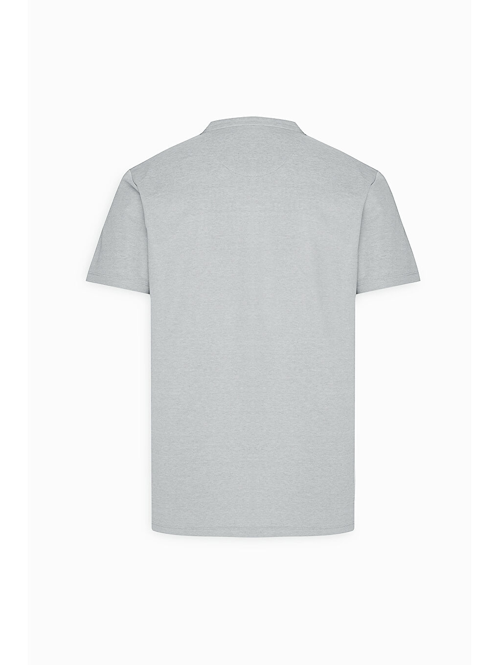 Erkek Gri Slim Fit Dar Kesim Bisiklet Yaka Pamuklu Tişört-8