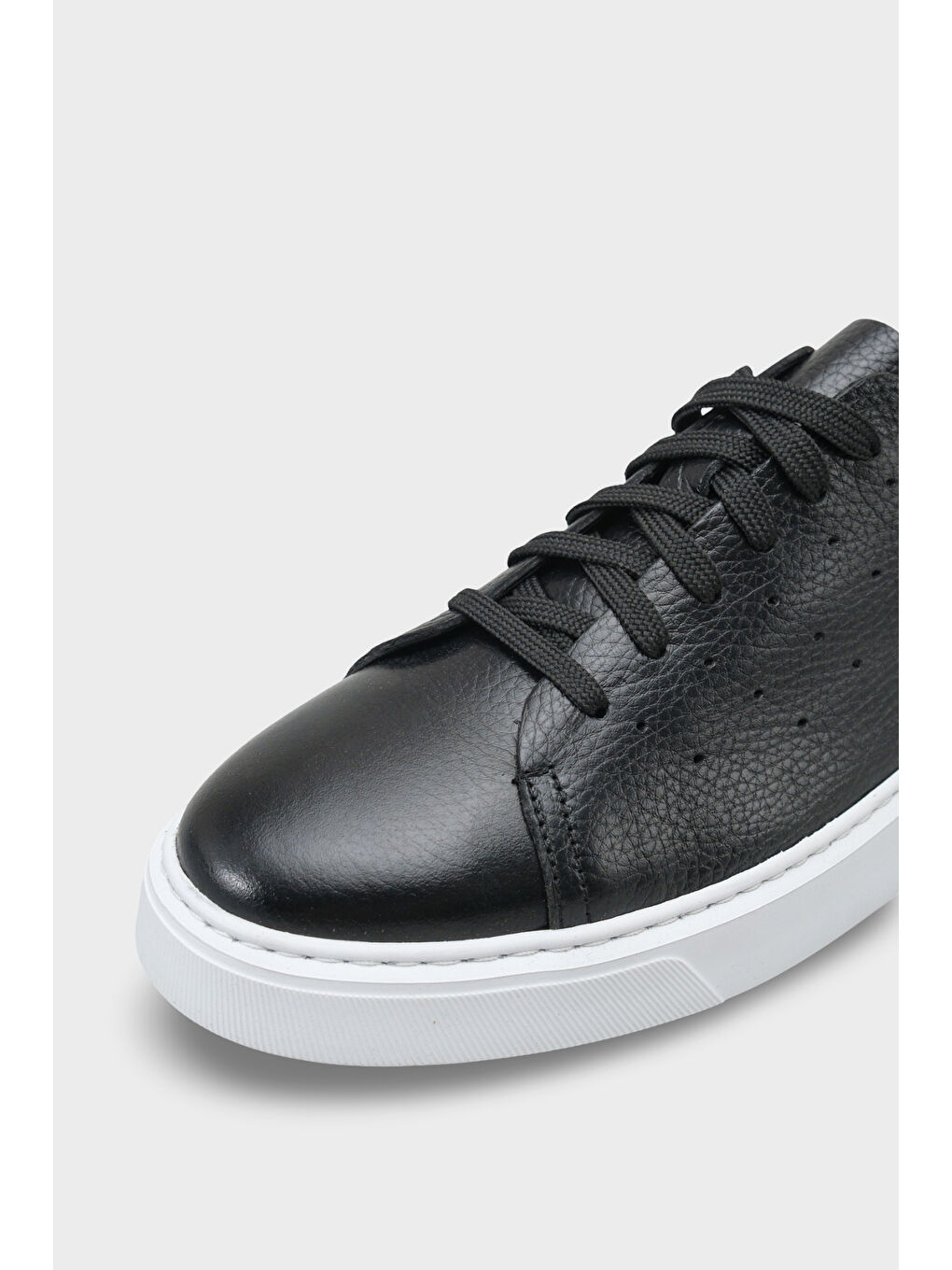 Siyah Chaim Hakiki Deri Erkek Günlük Spor Ayakkabı Sneaker-2