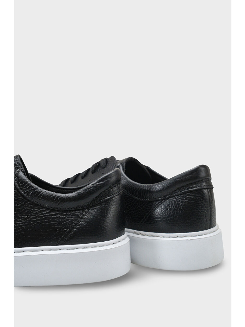 Siyah Chaim Hakiki Deri Erkek Günlük Spor Ayakkabı Sneaker-3