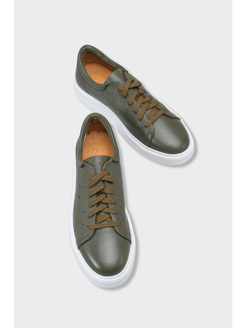 Chaim Hakiki Deri Erkek Günlük Spor Ayakkabı Sneaker-5