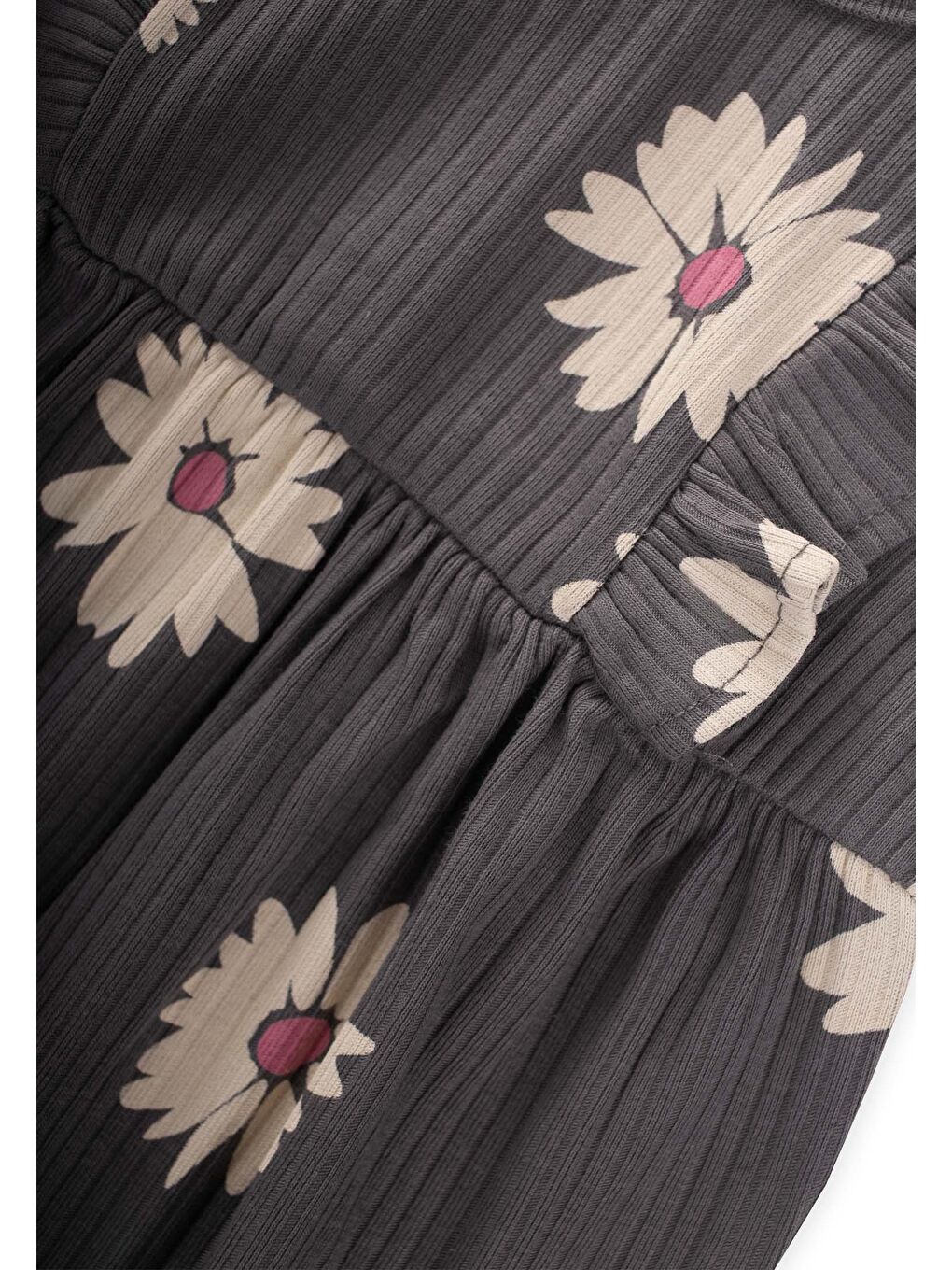 Gri Kız Çocuk Desenli Tulum-2