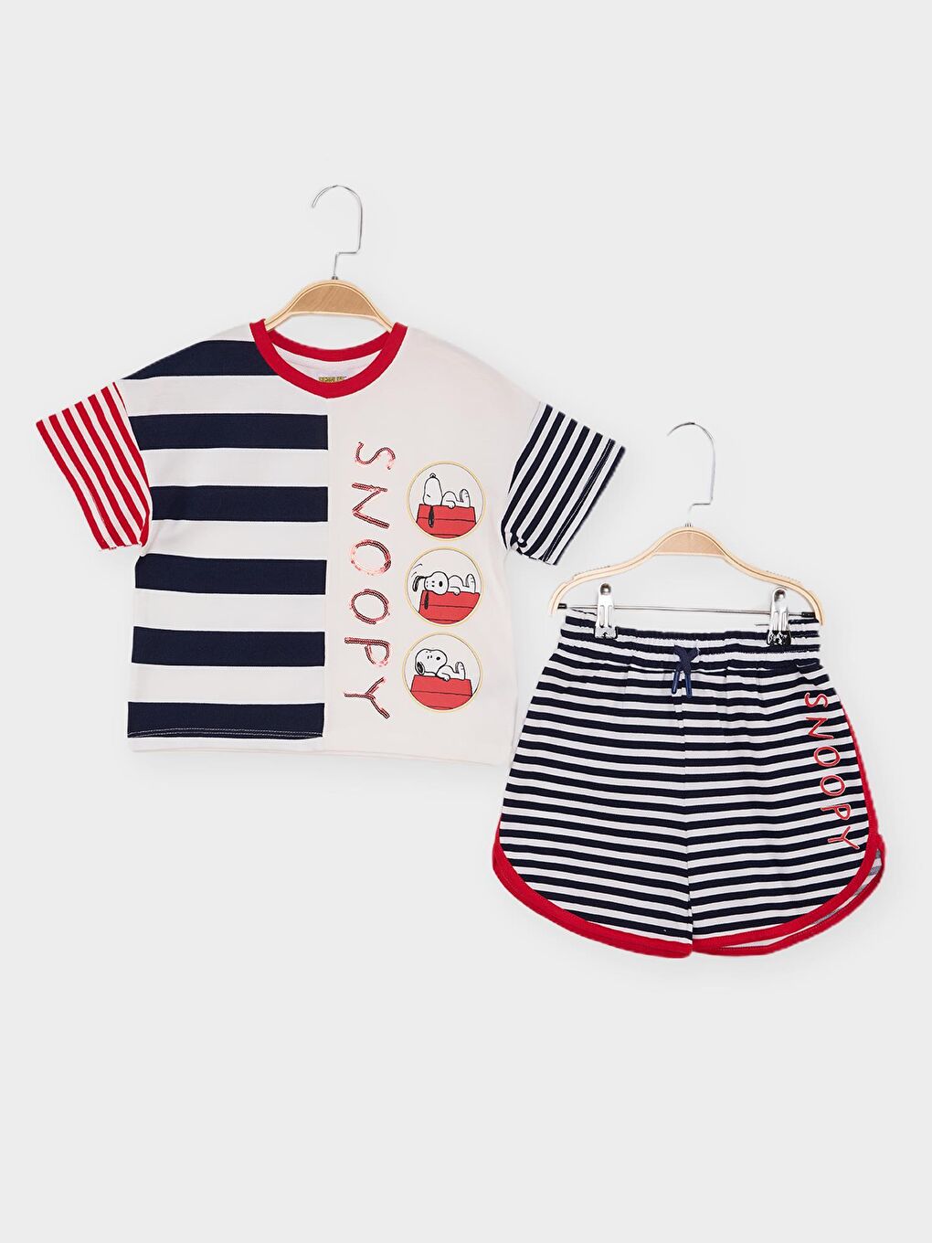 Lacivert Snoopy Lisanslı Kız Çocuk 2'li Takım 21972