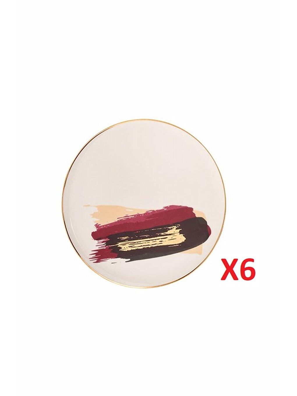 Beyaz Dash Düz Pasta Tabağı 21cm 6'lı 04ALM007900