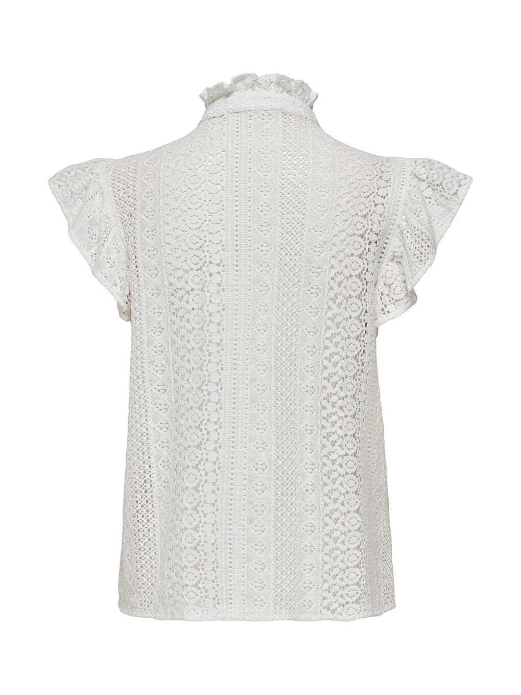 Ekru Onlgabina Ajurlu % 100 Pamuk Regular Fit Dik Yaka Bluz 15335251-6