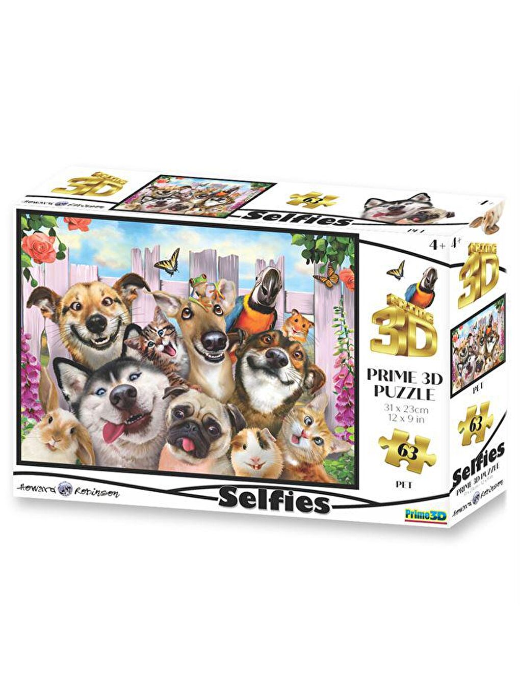 Prime 3D Karışık Pet Selfie 63 Parça Puzzle 10660