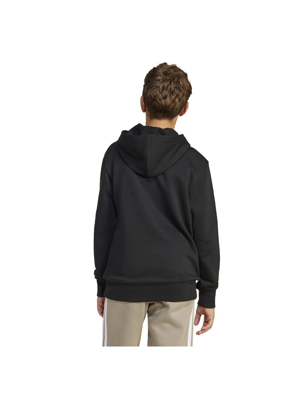 Sport Lifestlye Fleece Çocuk Siyah Kapüşonlu Sweatshirt-1