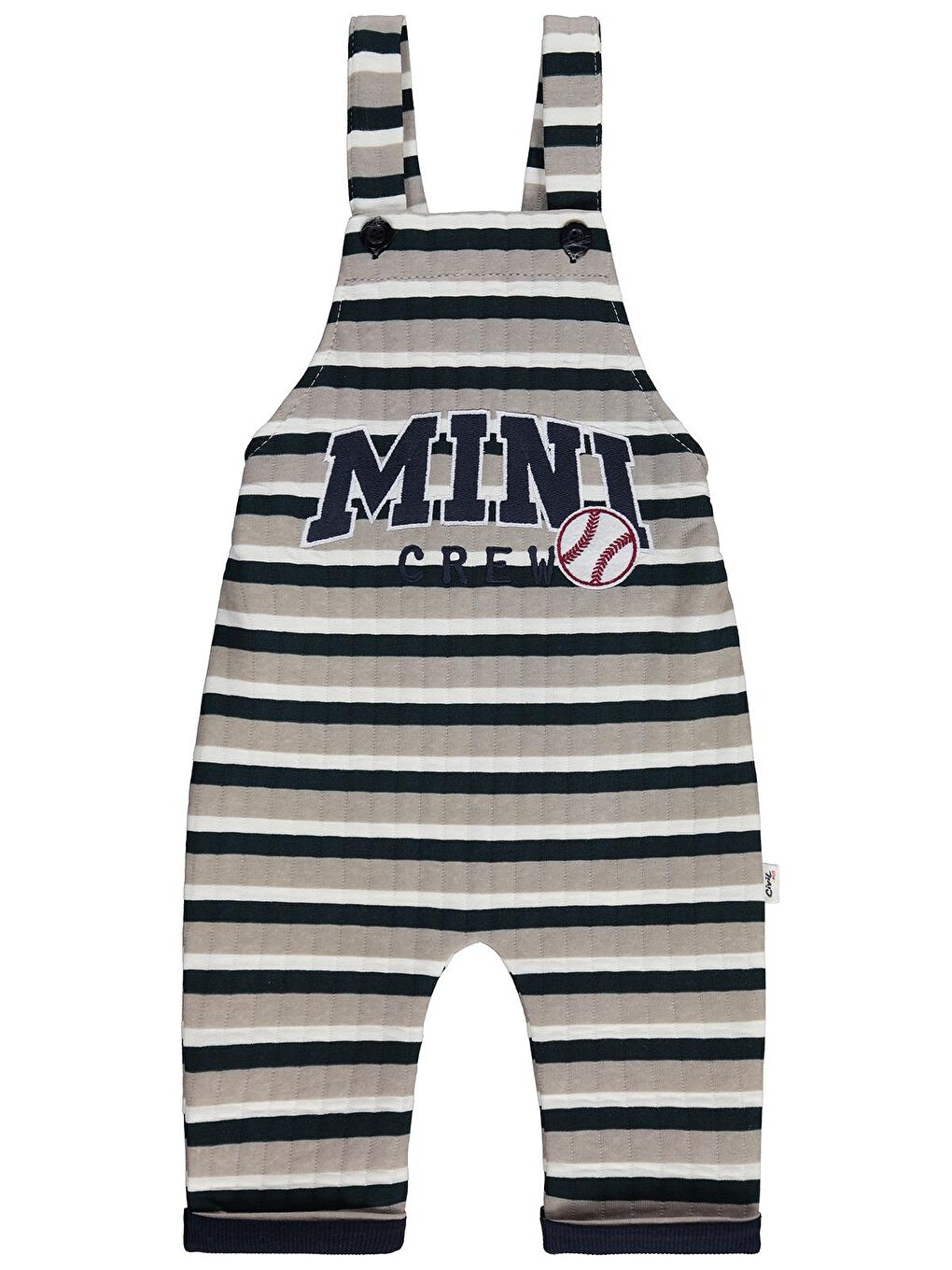 Kahverengi Baby Mini Crew Nakışlı 6-18 Ay Slopet - Bej