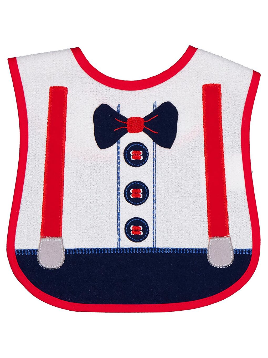 Baby Damatlık Baskılı Mama Önlüğü - Ekru Standart