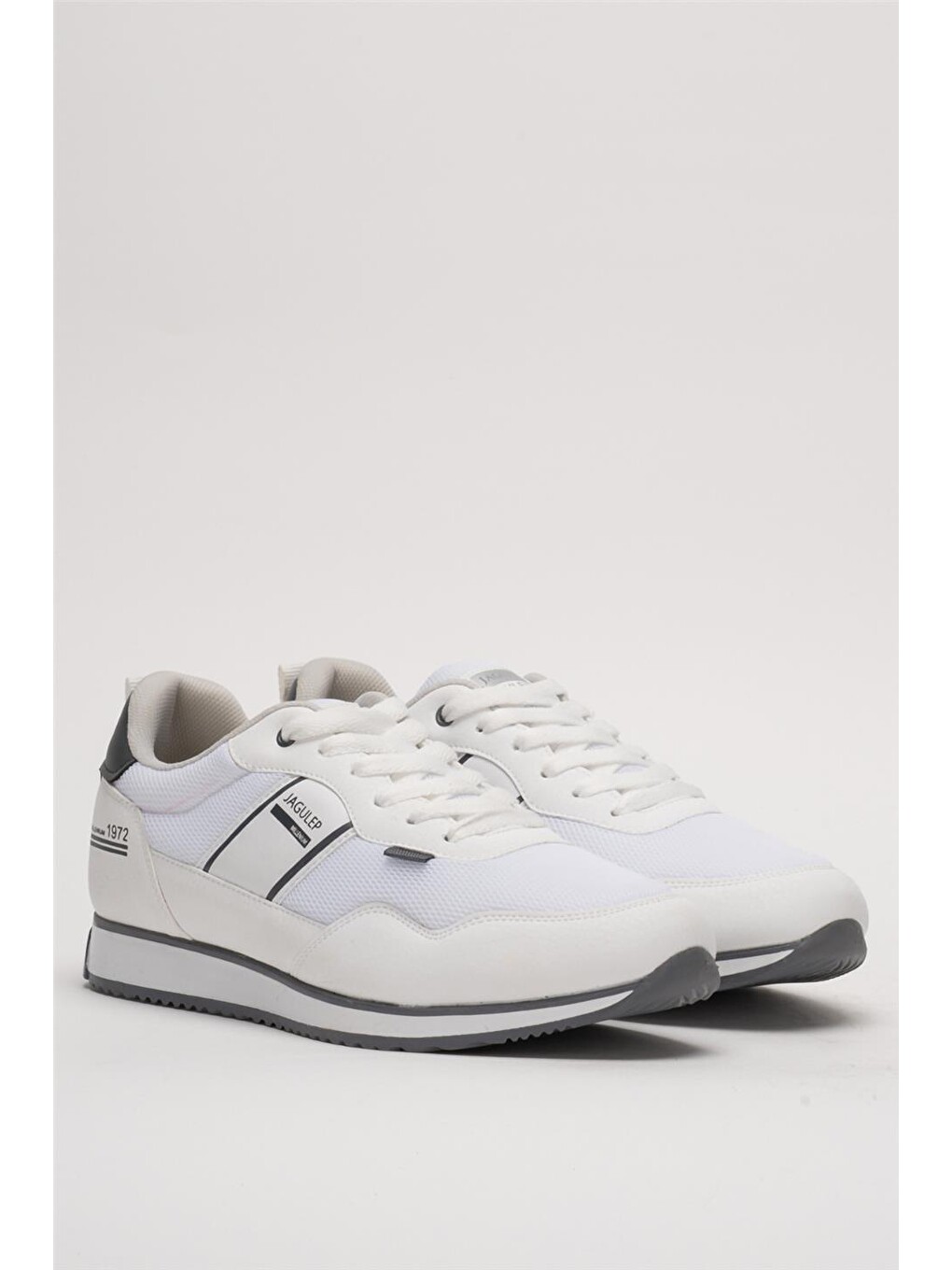 Erkek Günlük Sneaker Spor Ayakkabı Beyaz - Füme-2