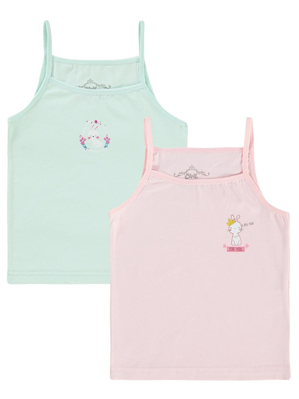 Yeşil Girls Kız Çocuk 2'li Atlet Set 2-10 Yaş