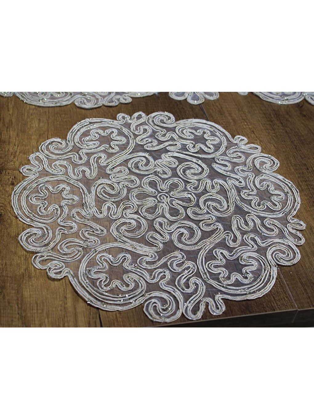 Kahverengi Violet Kordone 7 Parça Yemek Takımı Cappucino-2