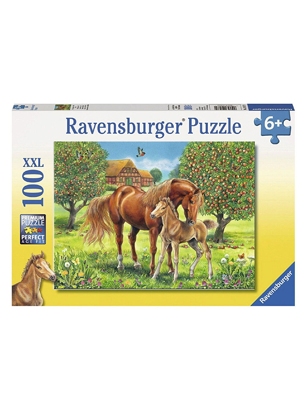 Çocuk Puzzle 100 Parça Çayırda Atlar 105779