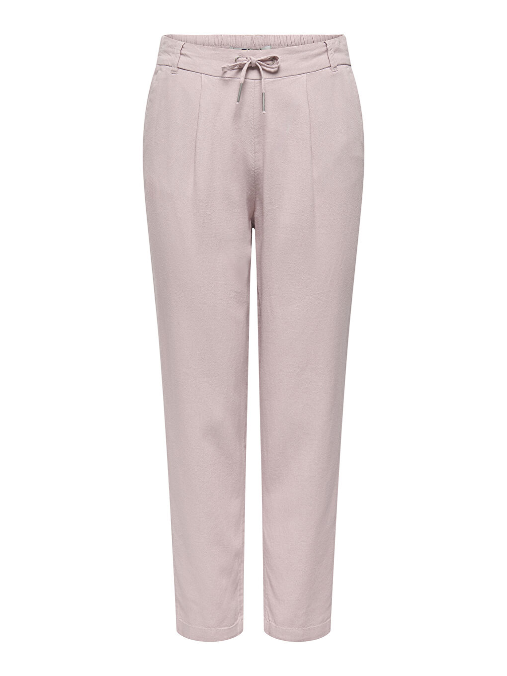 Pembe Onlcaro-Poptrash Keten Karışımlı Comfort Fit Normal Bel Düz Paça Pantolon 15278710-2