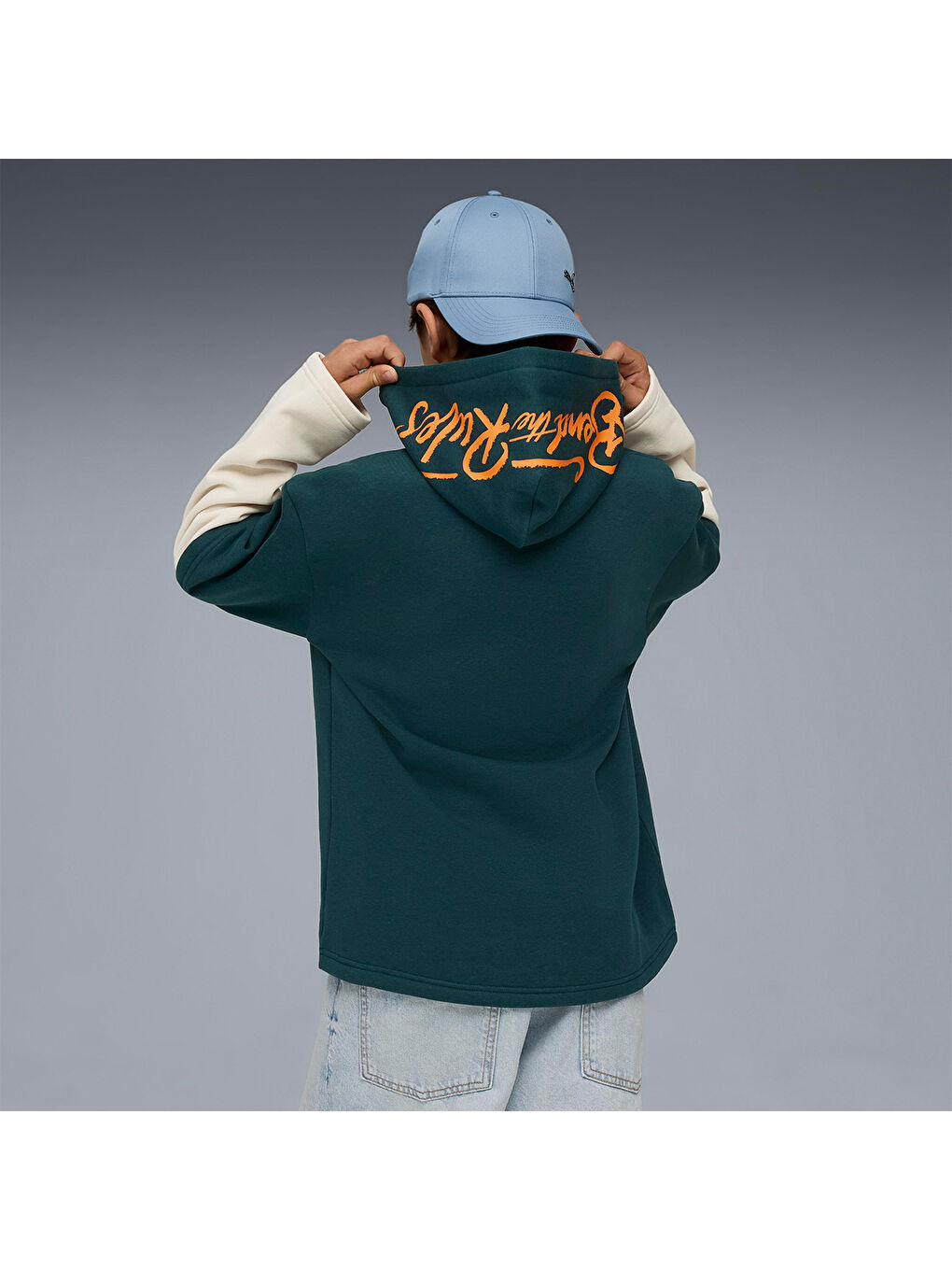 Mid 90s Layered Çocuk Yeşil Kapüşonlu Sweatshirt-1