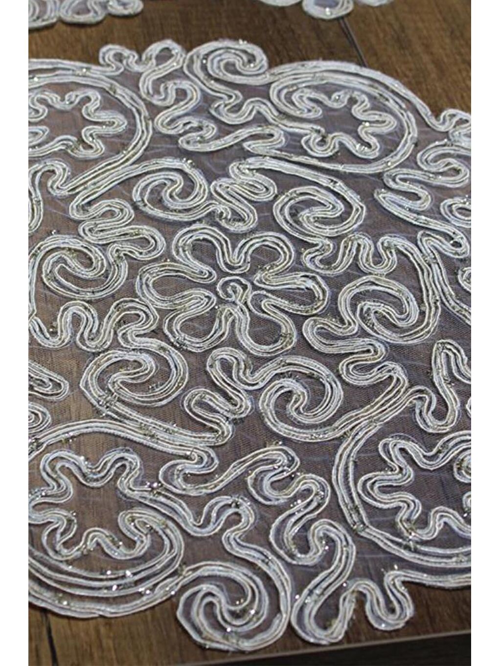 Kahverengi Violet Kordone 7 Parça Yemek Takımı Cappucino-6