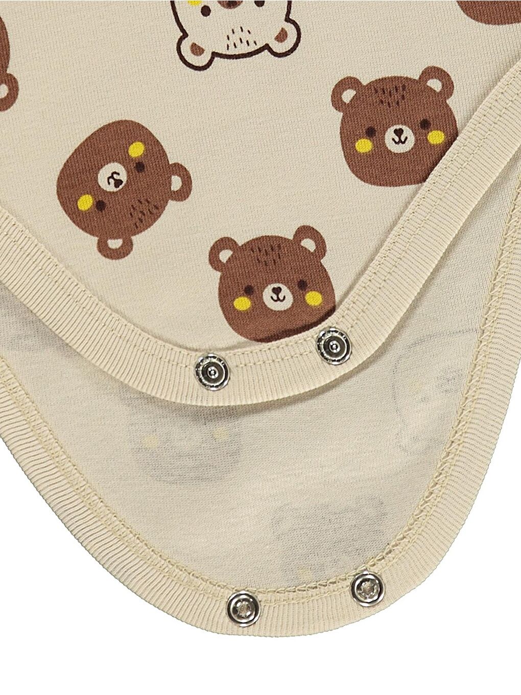 Baby Ayıcık Empirmeli 3 Lü 0-36 Ay Çıtçıtlı Badi - Bej 6-9 Ay-3