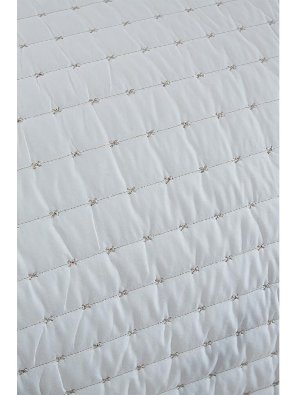 Ekru Dublin Tek Kişilik Kapitoneli Yatak Örtüsü Krem-2