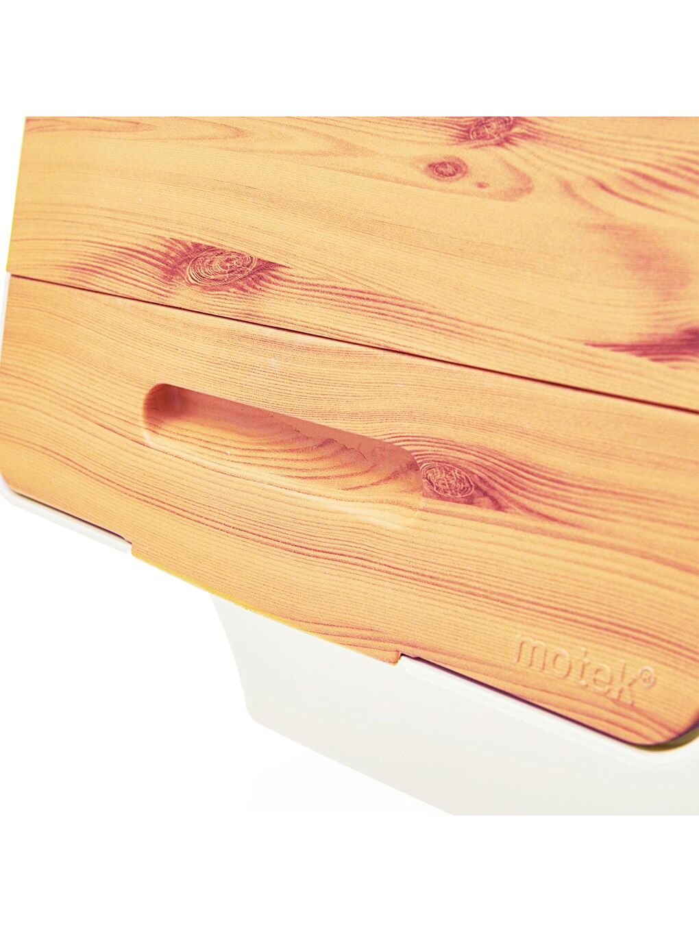 Gri Motek 12 Litre Bambu Desen Tekerlekli Tekli Organizer + Temizlik Seti-1