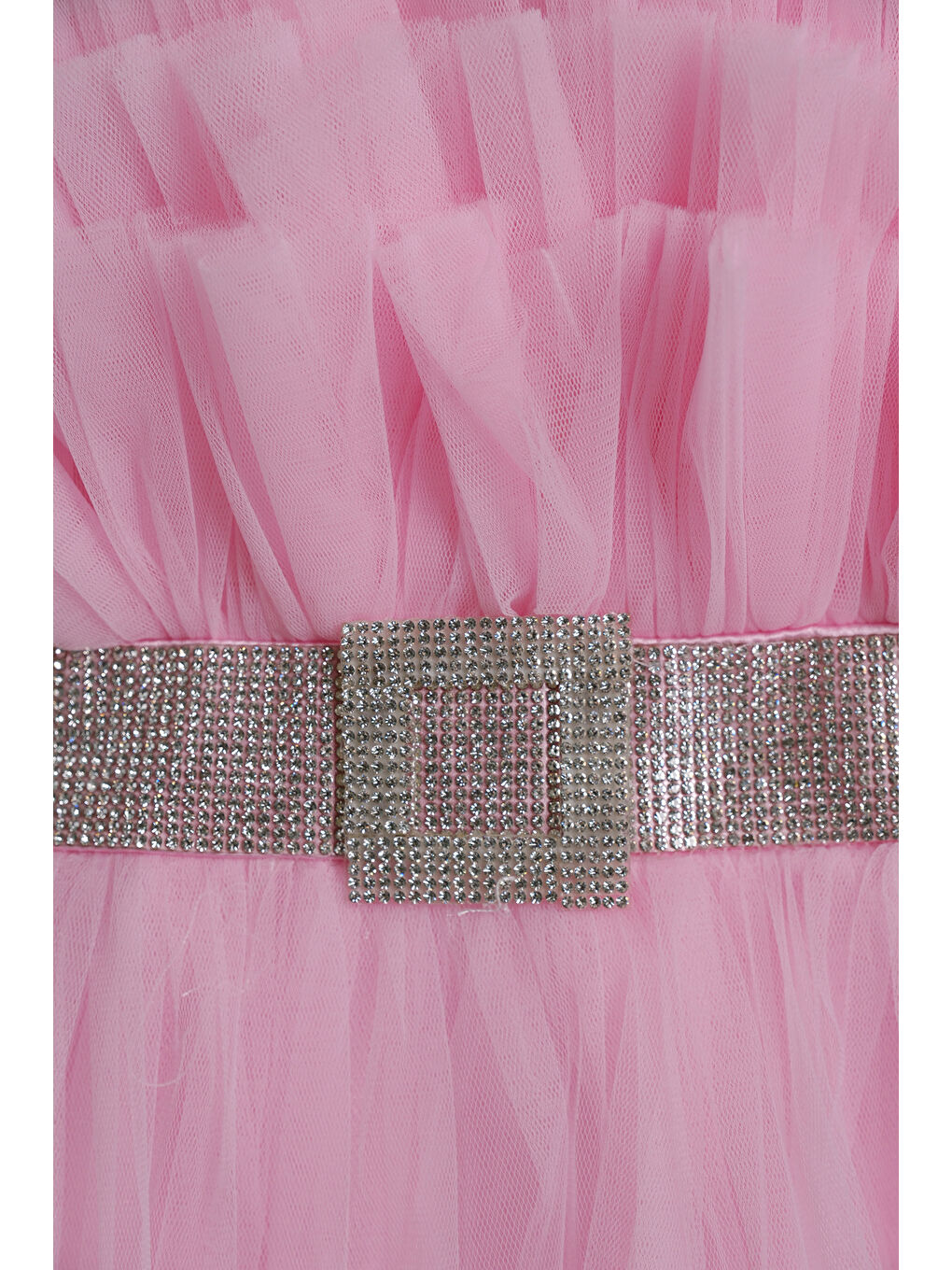 Pembe Tül Detaylı Kız Çocuk Abiye ABY.2309-2