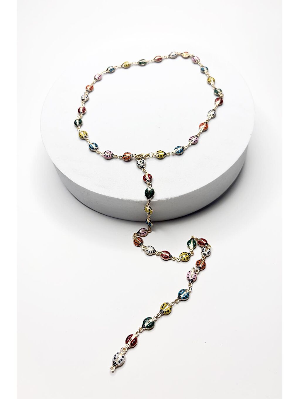 Sarı Uğur Böceği Y Kolye-1