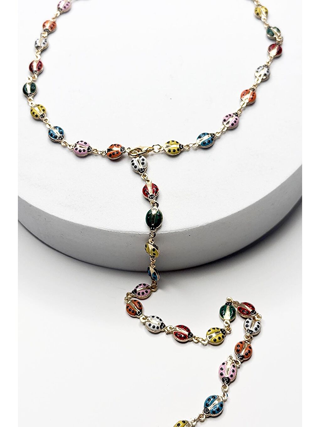 Sarı Uğur Böceği Y Kolye-2