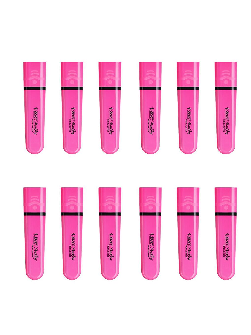 Bic Pembe Marking Flat Fosforlu Kalem Pembe 12 Adet - 3