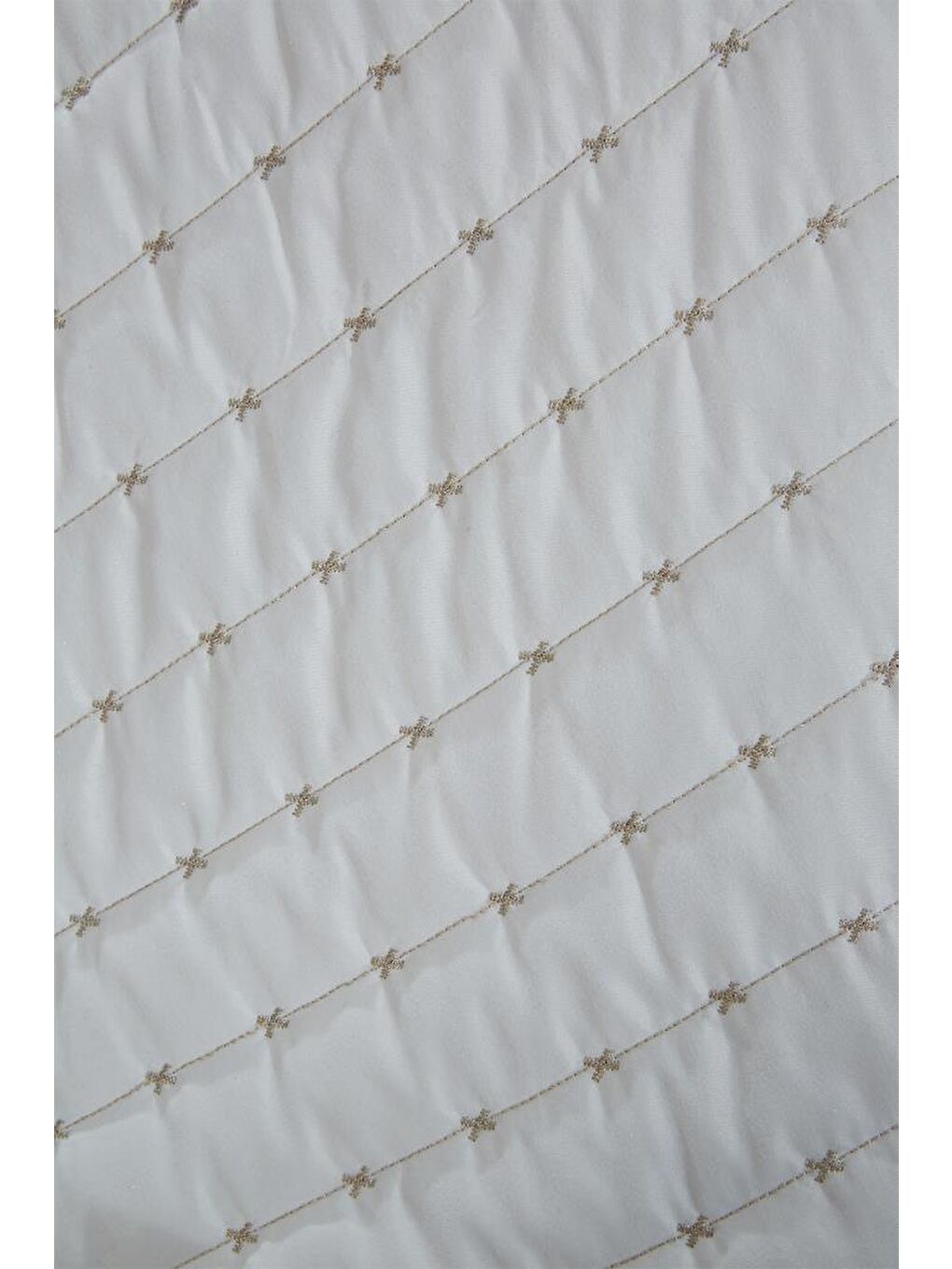 Ekru Dublin Tek Kişilik Kapitoneli Yatak Örtüsü Krem-6