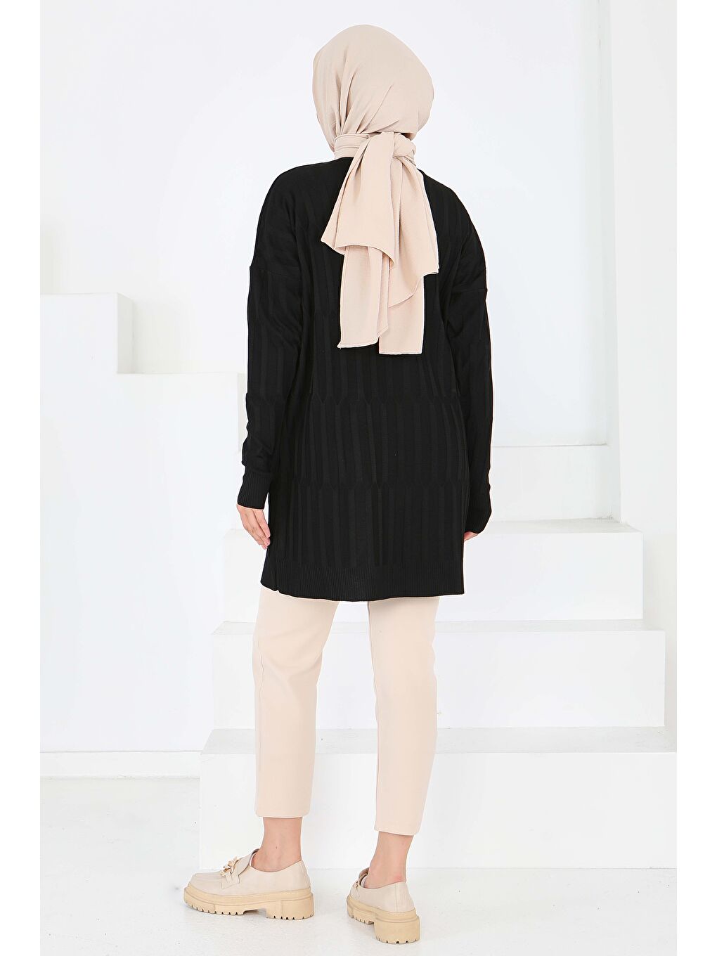 Janjanlı Triko Tunik Siyah - 27797-SIYAH-1