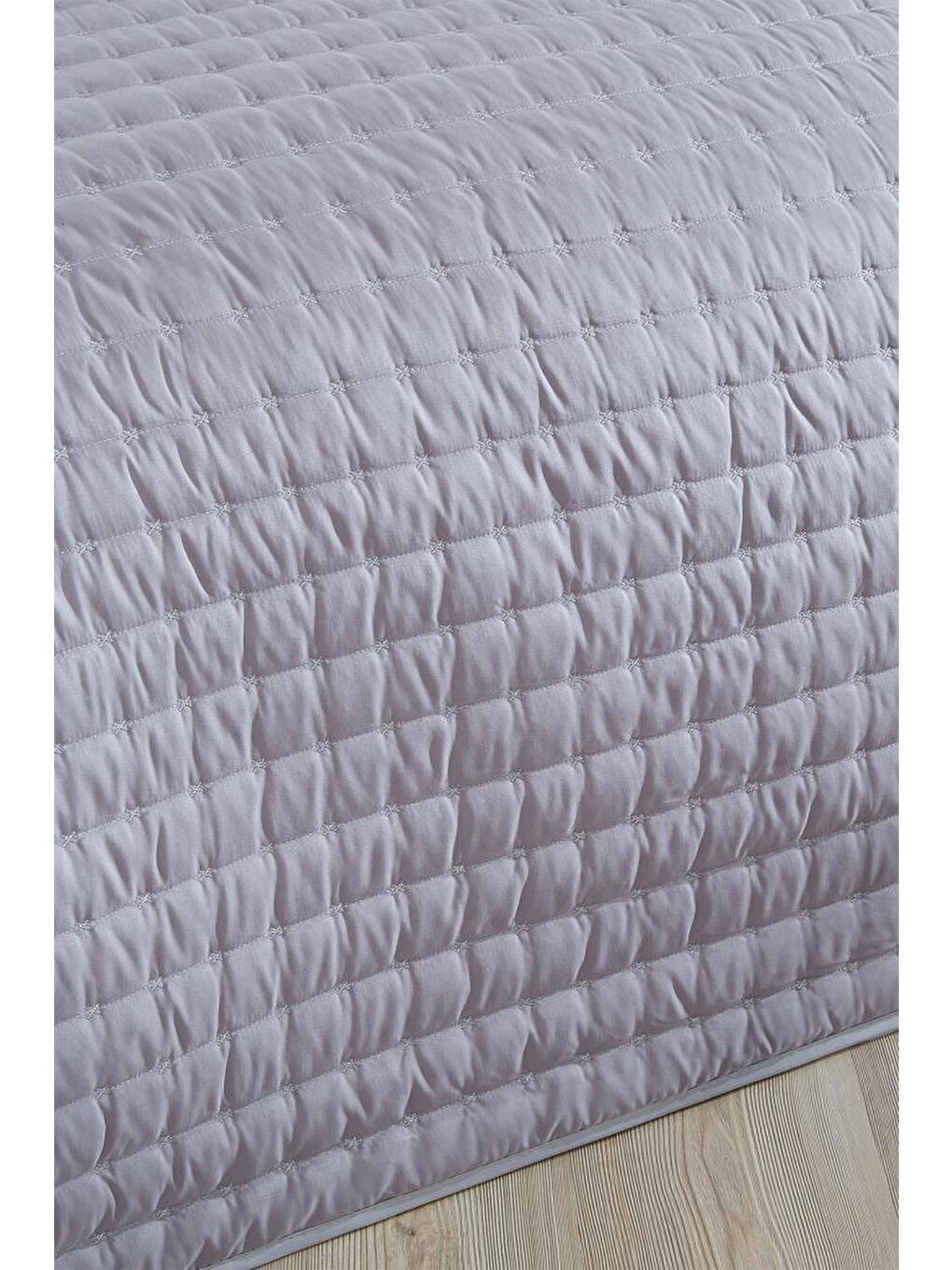 Dublin Tek Kişilik Kapitoneli Yatak Örtüsü Gri-3