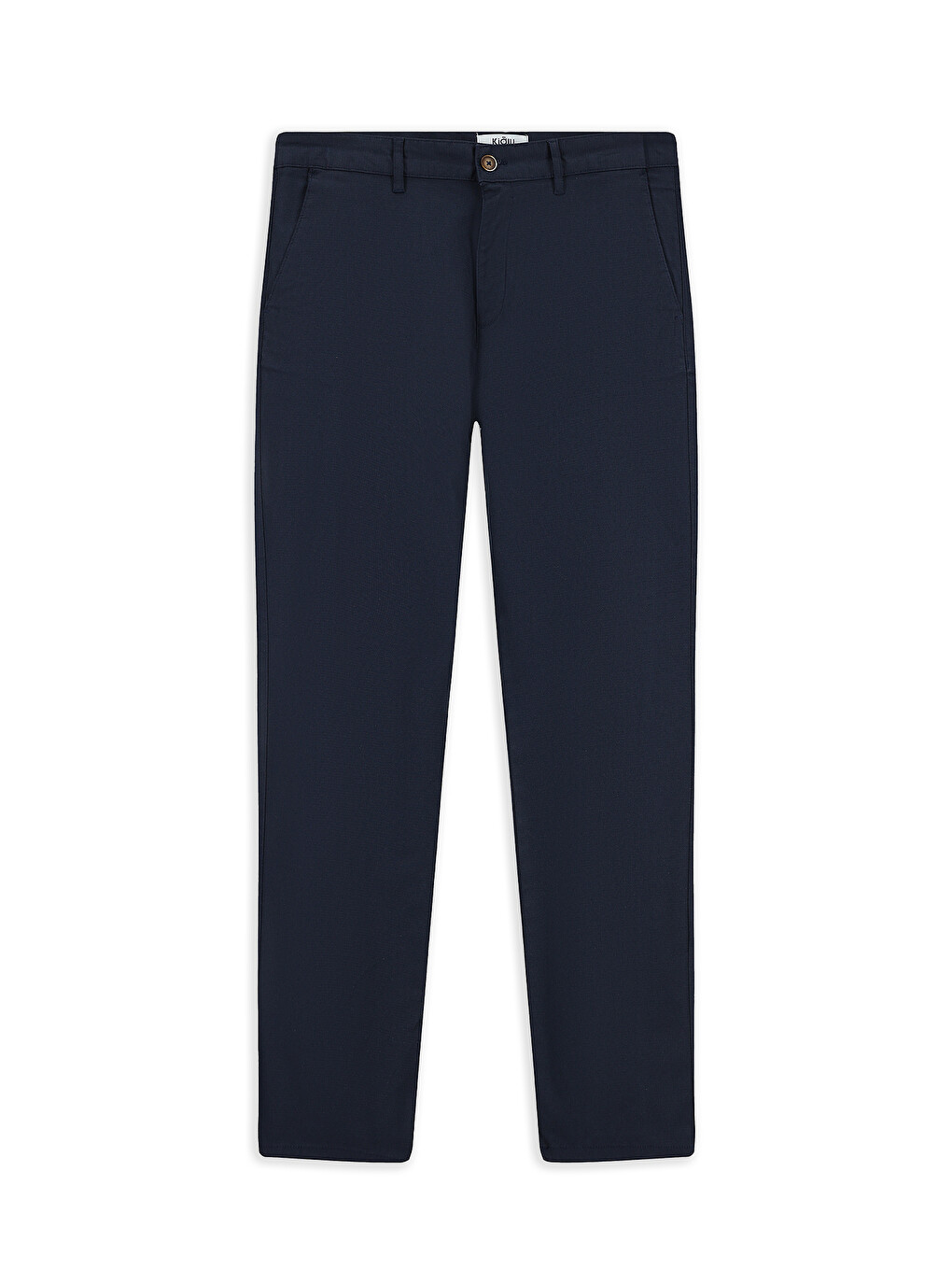 Lacivert Slim Fit Dar Kesim Elastanlı Desenli Kanvas / Chino Pantolon