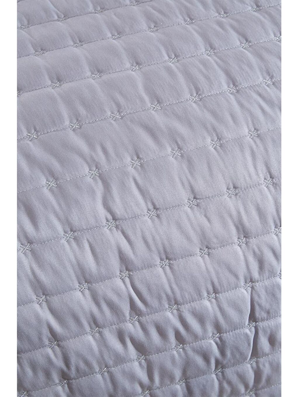 Dublin Tek Kişilik Kapitoneli Yatak Örtüsü Gri-4