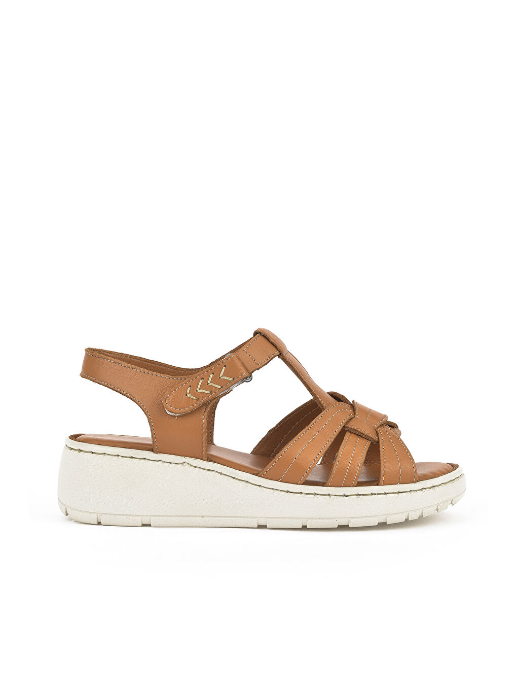 Kahverengi Kadın Hakiki Deri Sandalet 1511048Z501 Taba-4