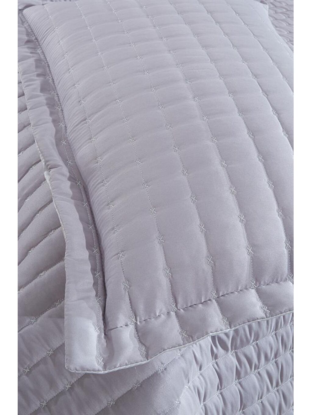 Dublin Tek Kişilik Kapitoneli Yatak Örtüsü Gri-6