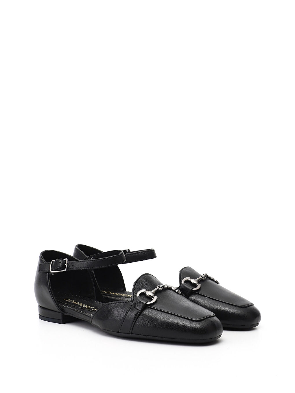 Siyah Kadın SİYAH Tokalı Hakiki Deri Mary Jane Babet-1