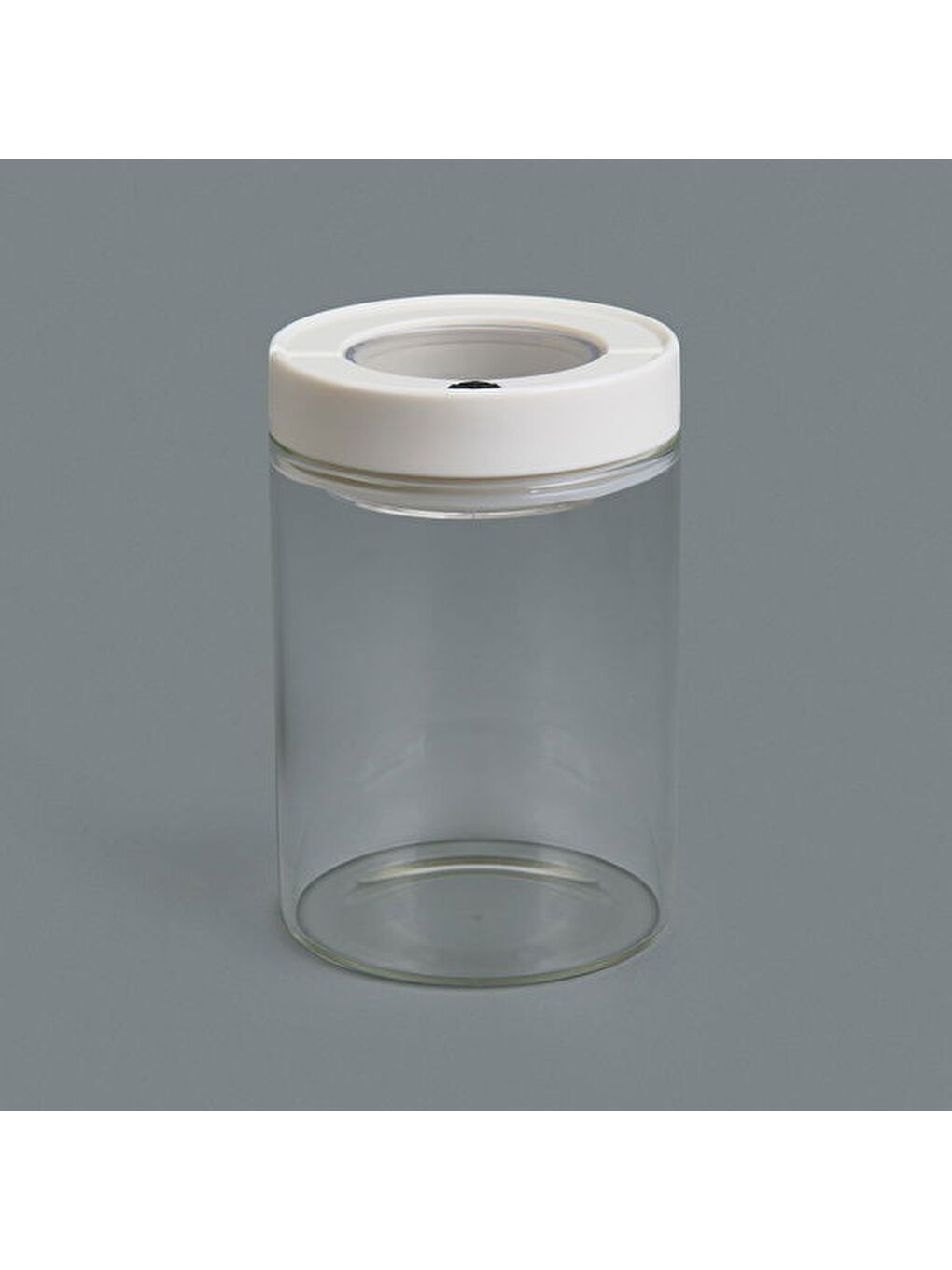 Vakumlu Cam Kavanoz - Şeffaf / Beyaz - 400 ml
